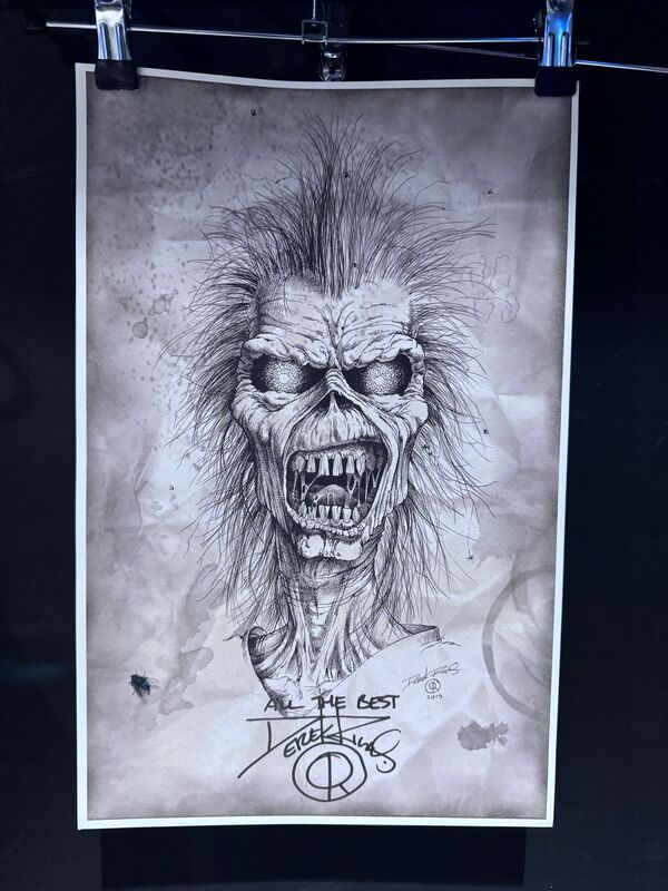 Signed Derek Riggs 2015 Eddie print